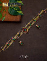 KO101645  -Gold Plated Mango choker with matching Earring 1-Zilmor